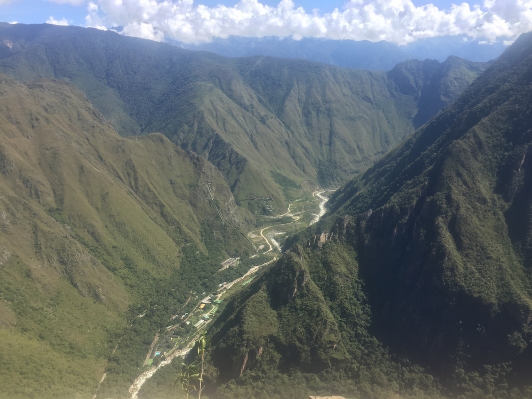 Views from Inca Bridge at Machu Pichu